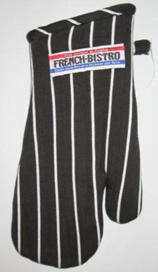 "French Bistro" oven glove black. Code: OG-FB/BLK-CLEARANCE image 0